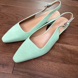 Naturalizer Lesley slingback pumps, 8.5 M, Mint Green